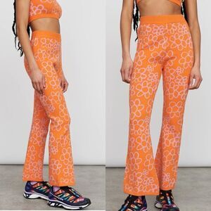 Lazy Oaf Happy fruit salad orange Knit Flares size 10